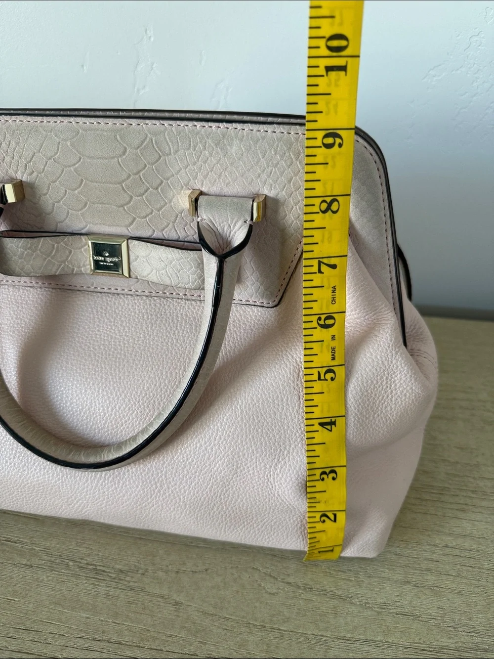kate spade Blush Pink Textured Leather Top-Handle Satchel